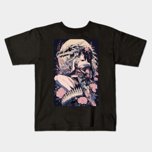 Geisha and Dragon 7803 Kids T-Shirt